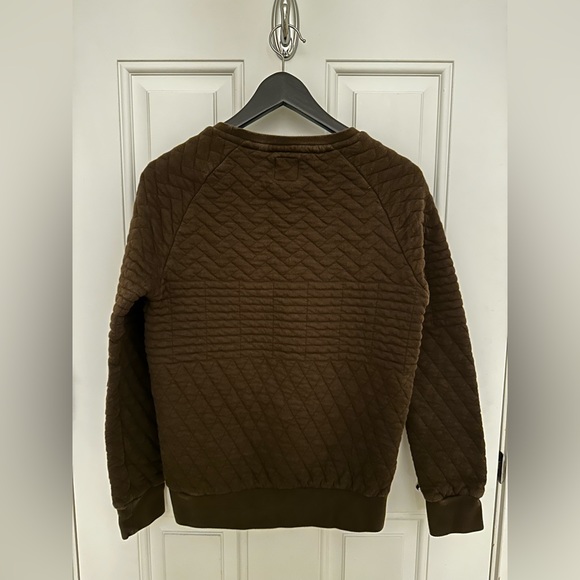 Zara Army Green Textured Crewneck Sweater - Picture 5 of 5